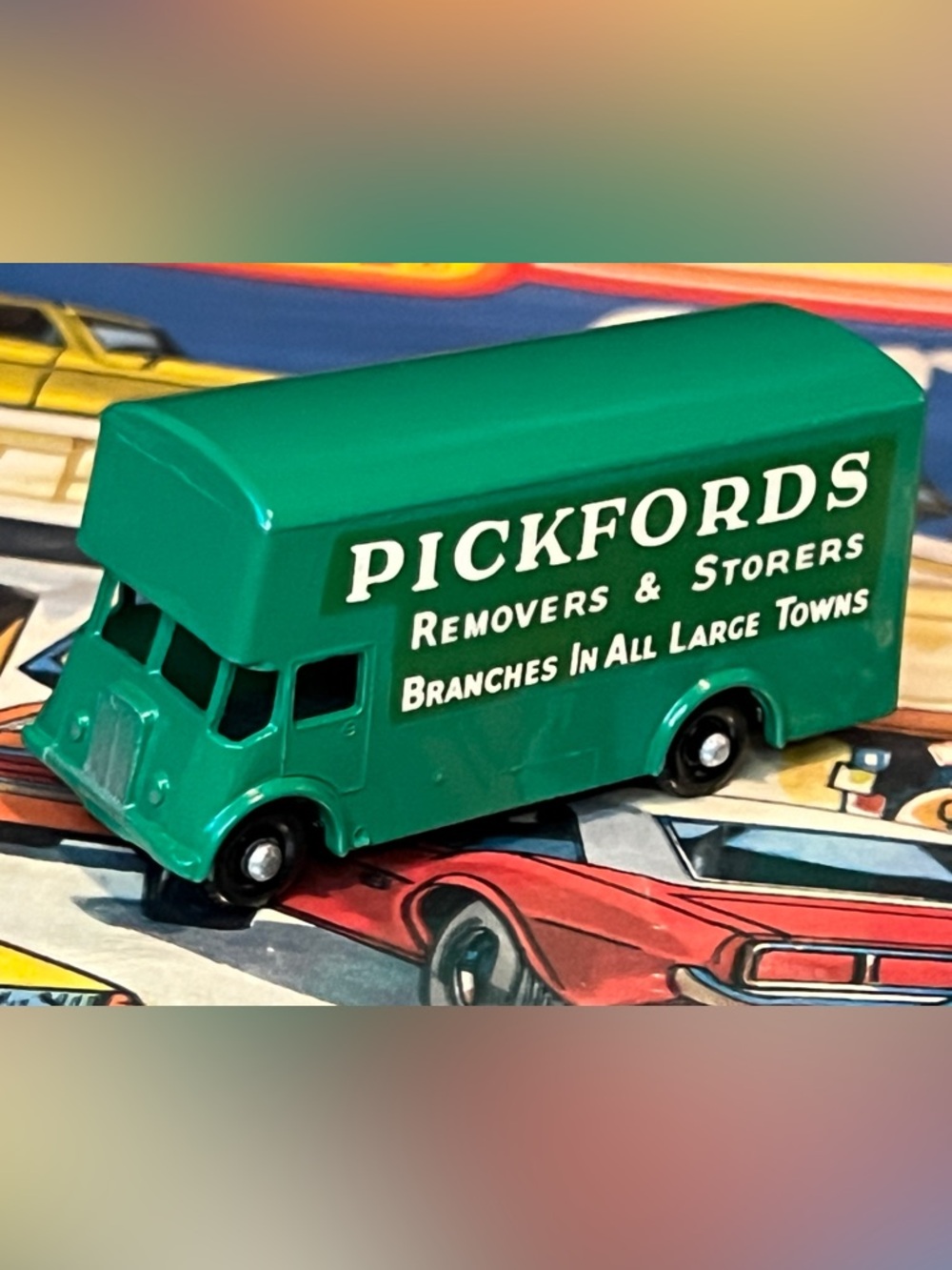 Vintage Matchbox No. 46 Pickfords Removal Van Lesney England Green 60s